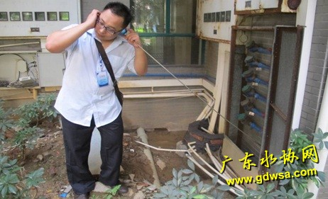 对小区内供水管道状况进行检测