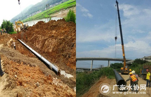 曲江供水处奋战48小时抢修供水主管道