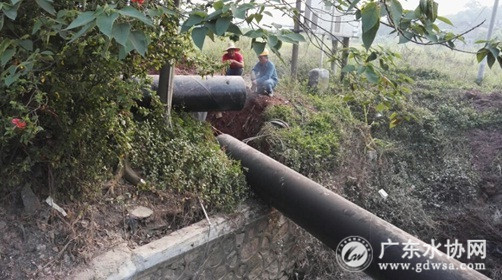 雅瑶镇朝阳工业区至新会镇棠下玉岗桥DN600供水主管建设工程竣工通水