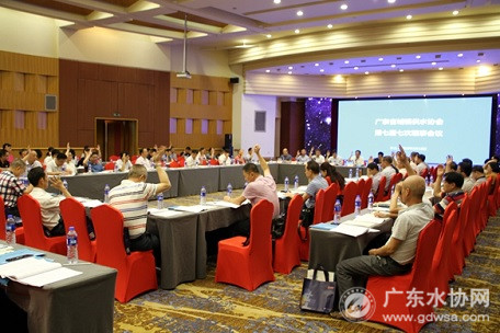 代表对议案举手表决
