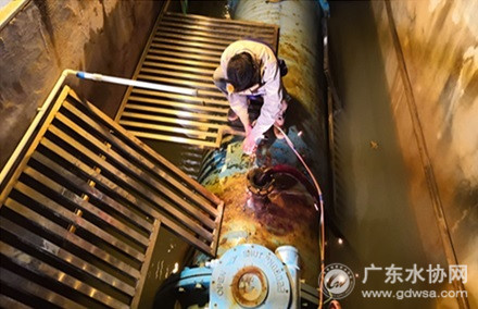 惠阳水厂二期清水管道首次并网驳接顺利完成