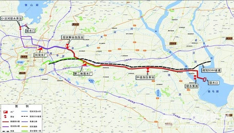骆马湖水源地及原水管线PPP项目工程线路图